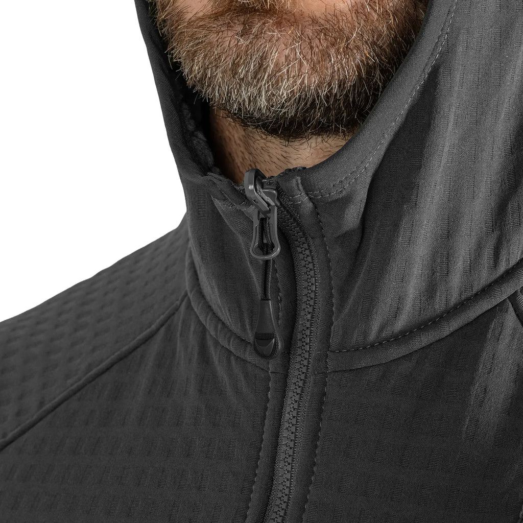 Jacket Plast Hood Gridshell Graphite