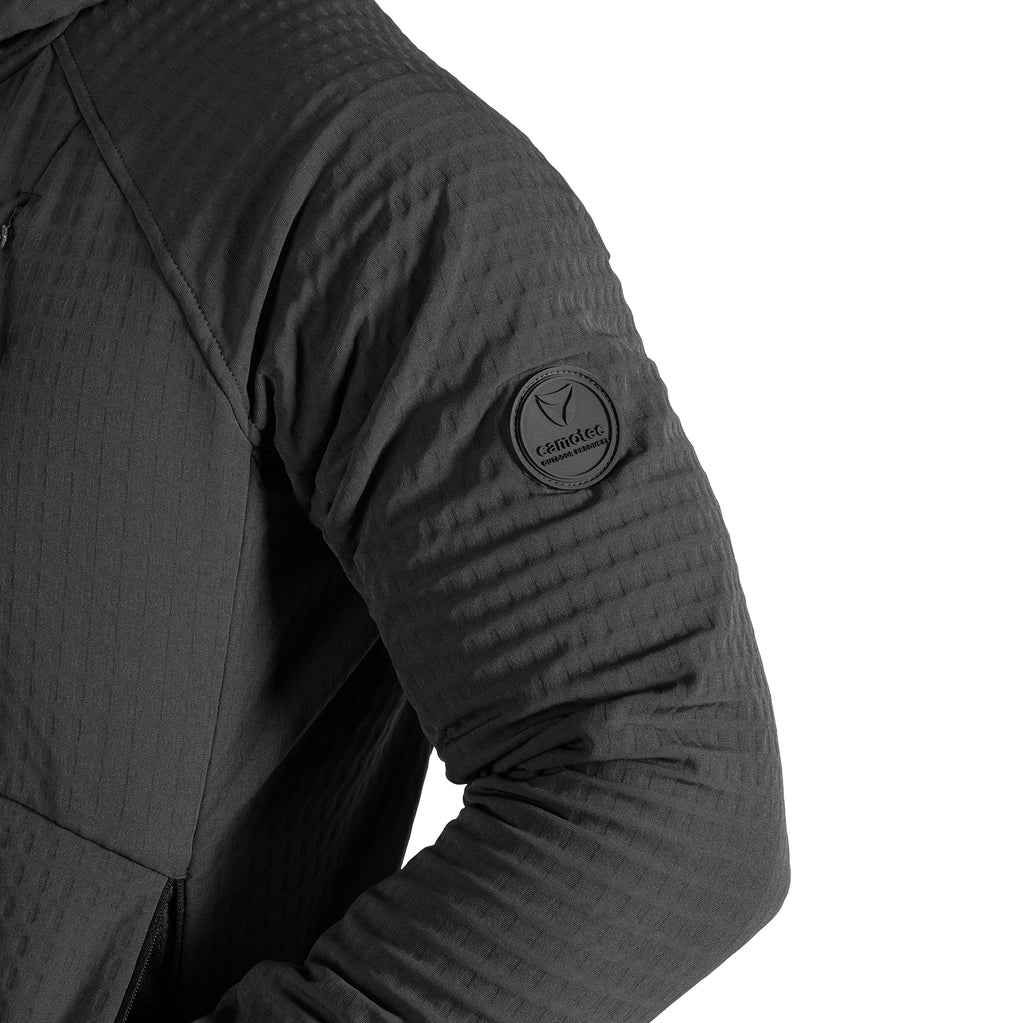 Jacket Plast Hood Gridshell Graphite