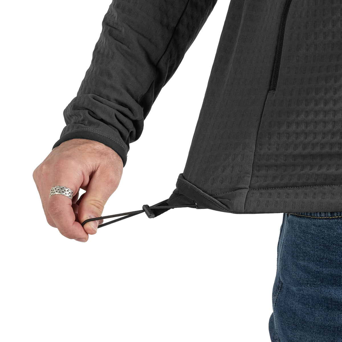 Jacket Plast Hood Gridshell Graphite