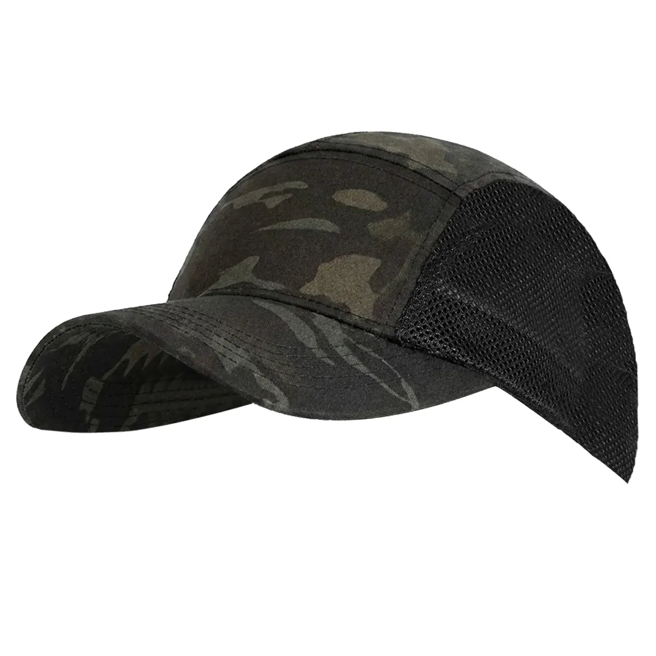 Бейсболка 5Panel Mesh Twill Black Multicam