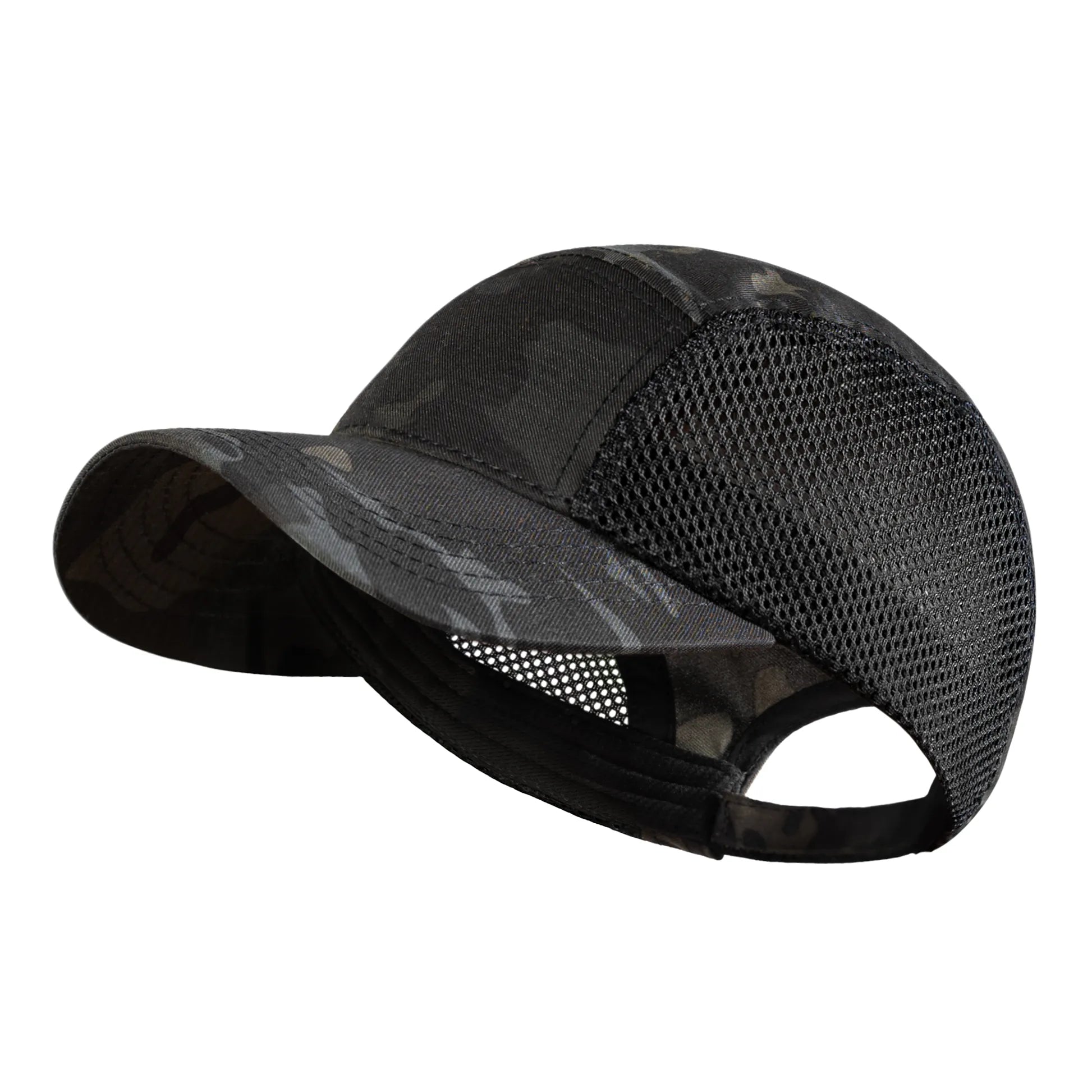 Бейсболка 5Panel Mesh Twill Black Multicam