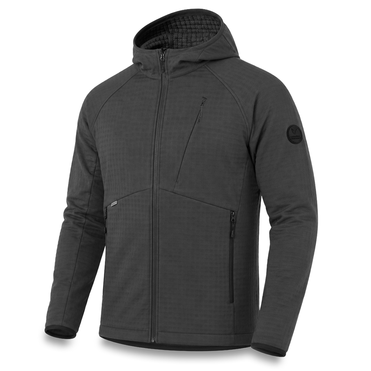 Jacket Plast Hood Gridshell Graphite
