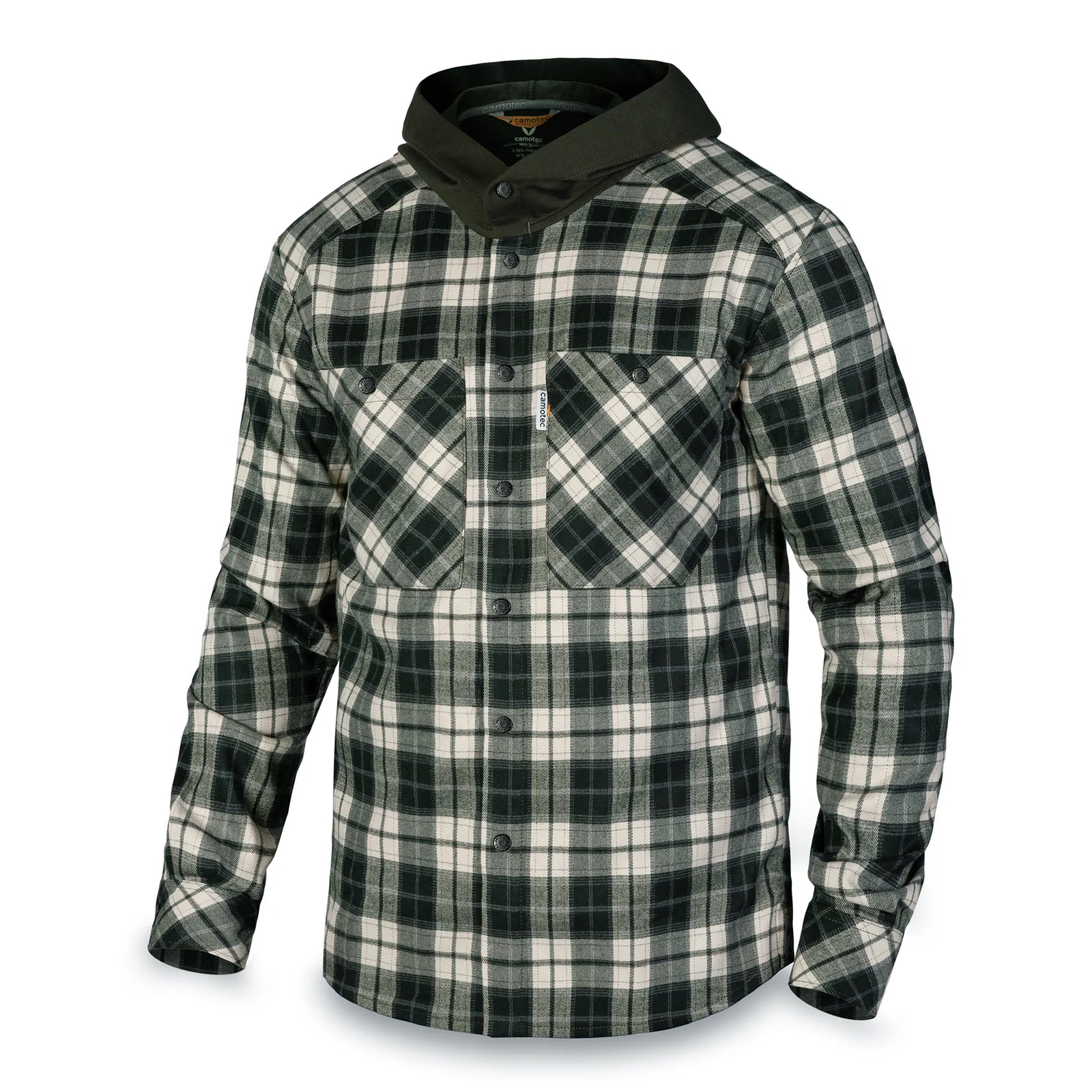 Сорочка з каптуром "Вектор" Olive/White