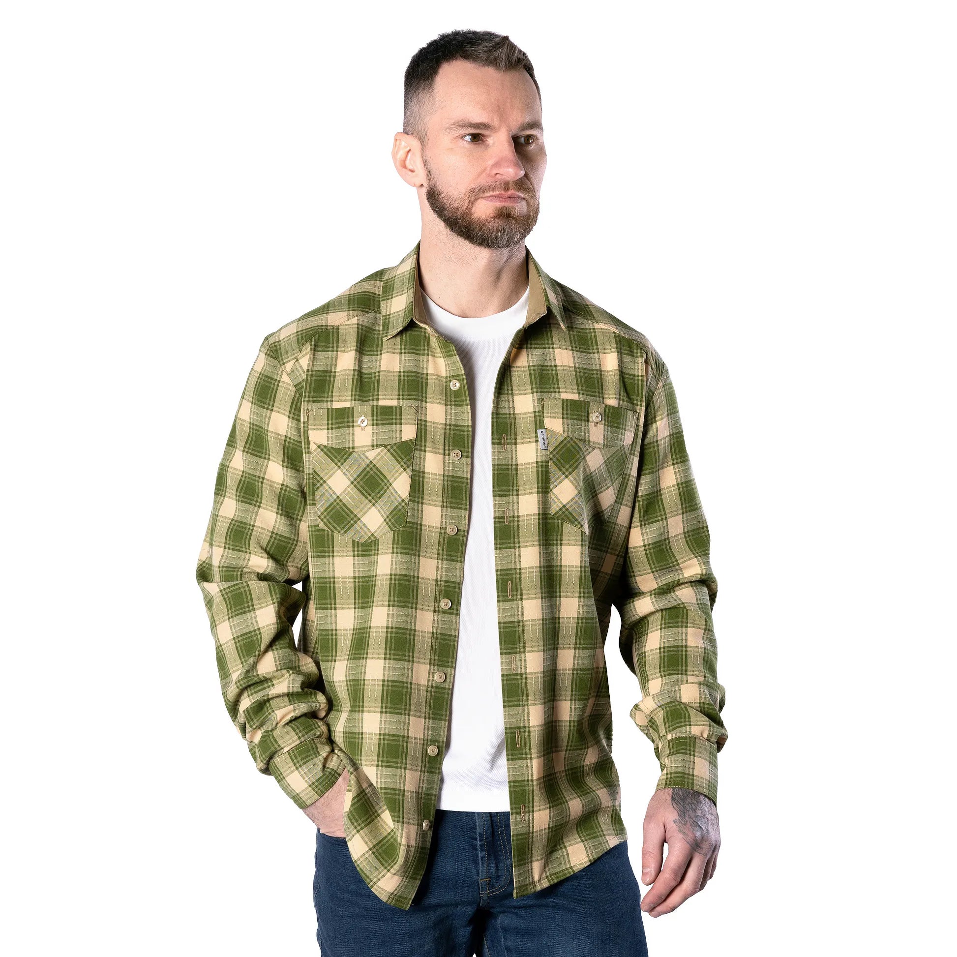 "Legit" Shirt Olive/White