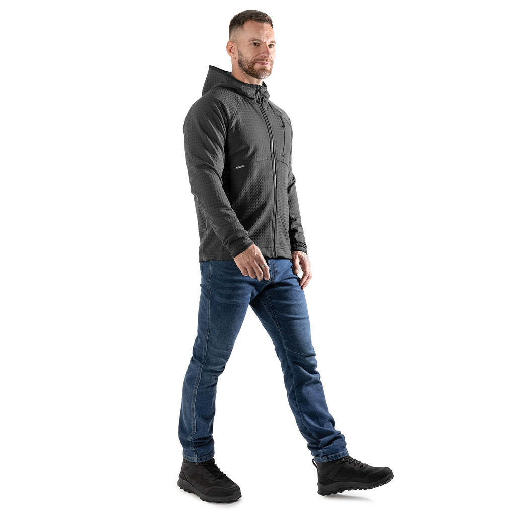 Jacket Plast Hood Gridshell Graphite