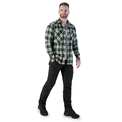 "Bureviy" Shirt Olive/White