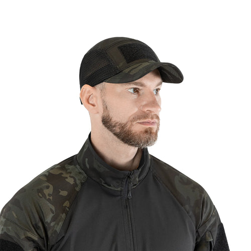 Бейсболка 5Panel Mesh Tactic Twill Black Multicam