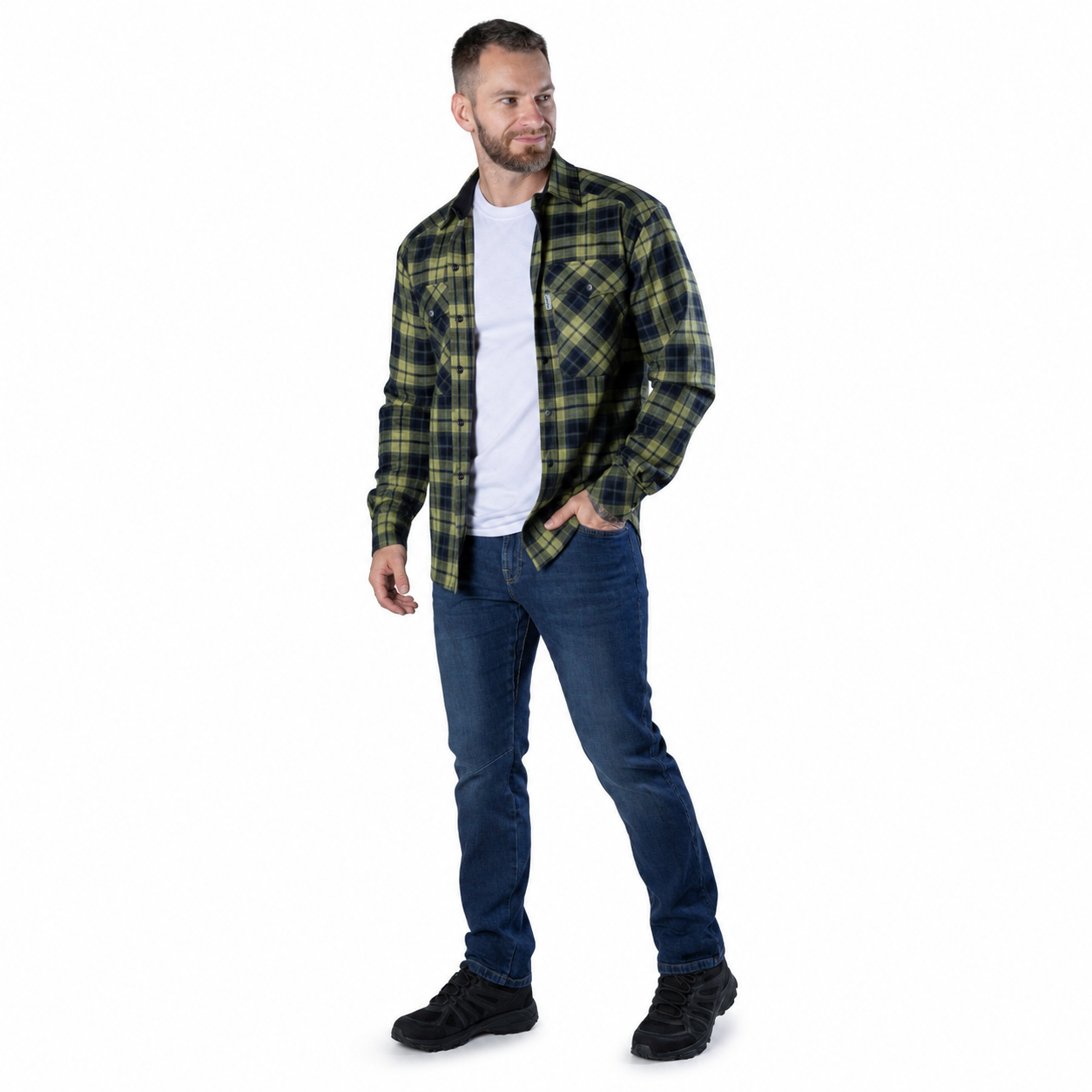 Сорочка "Буревій" Lime Green/Navy