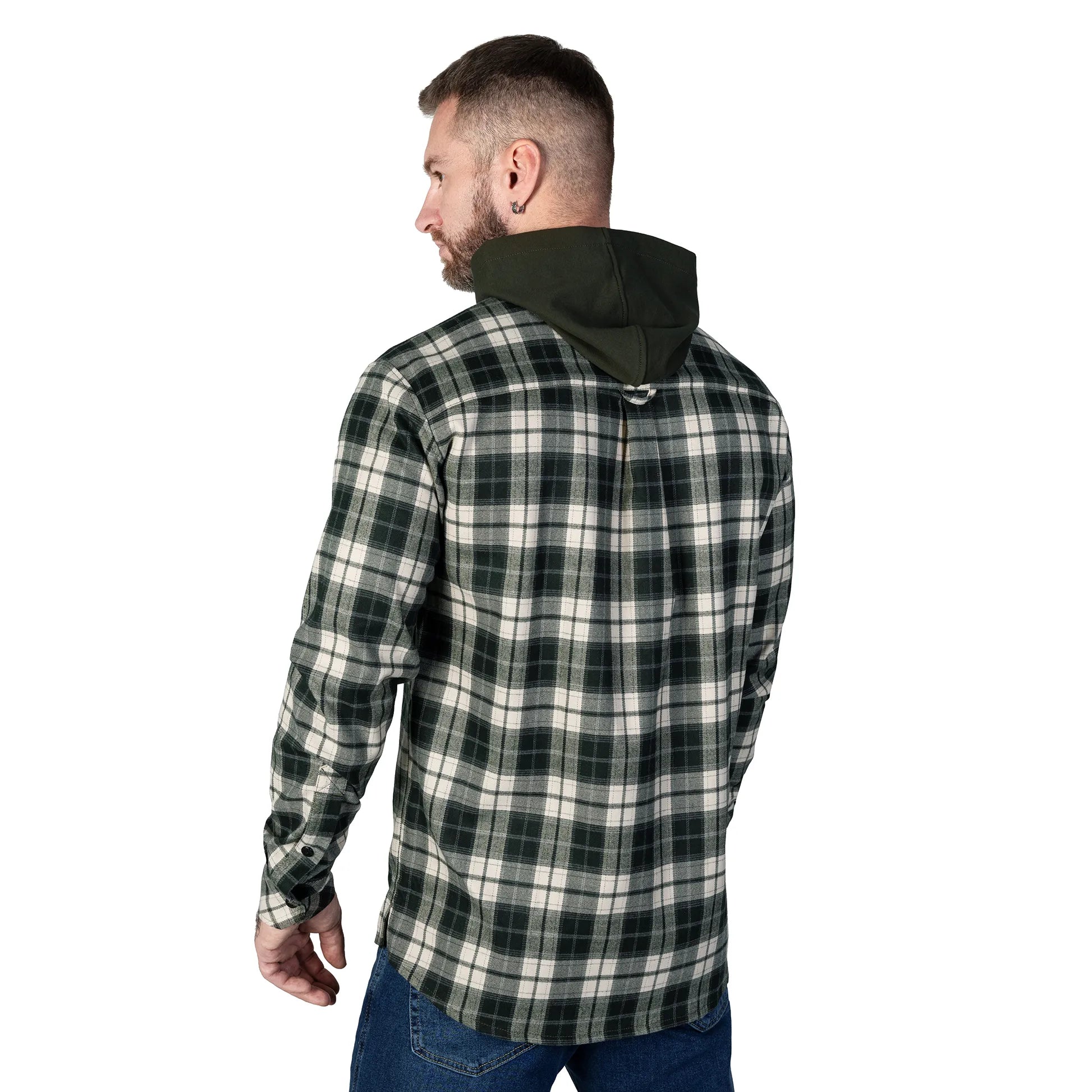 Сорочка з каптуром "Вектор" Olive/White