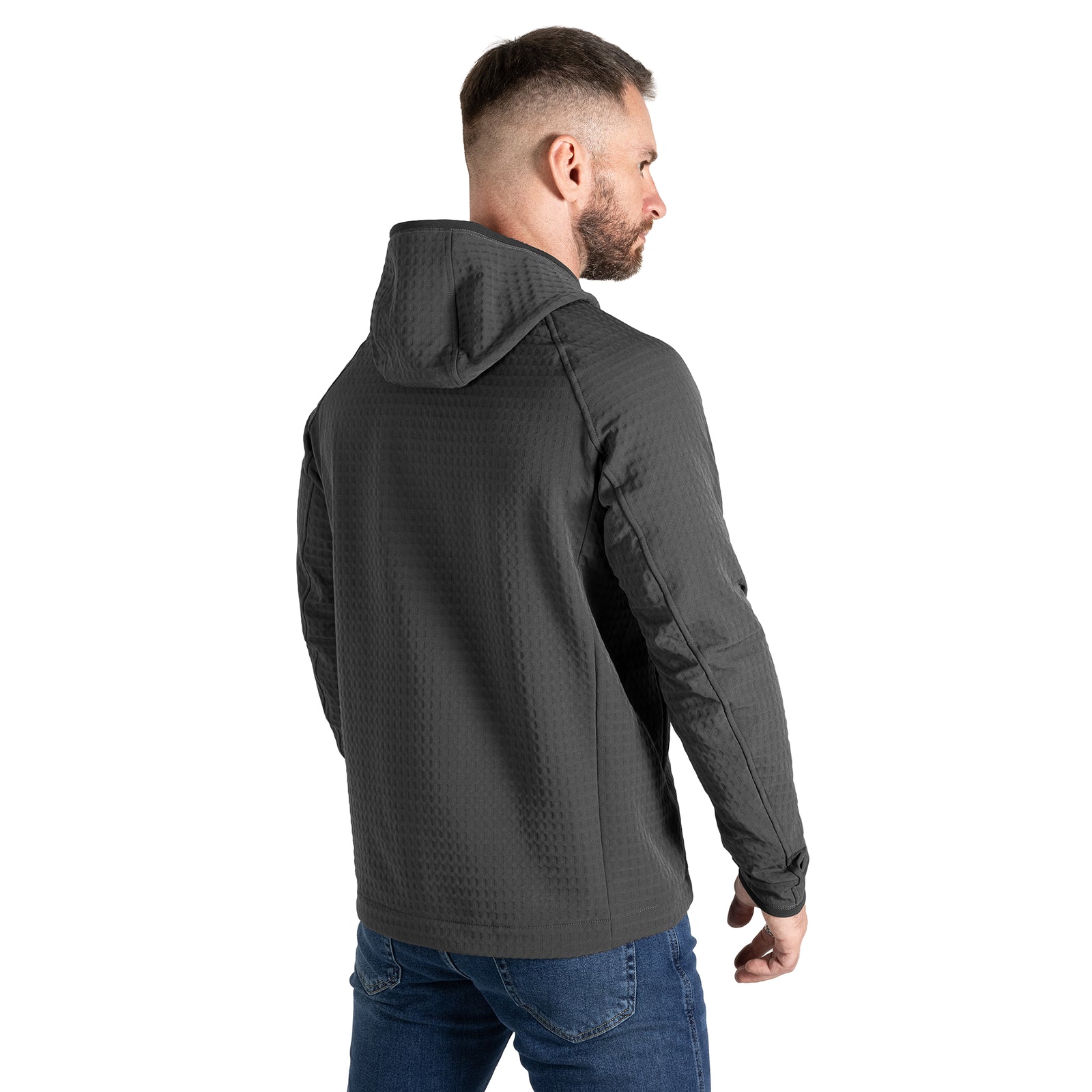 Jacket Plast Hood Gridshell Graphite