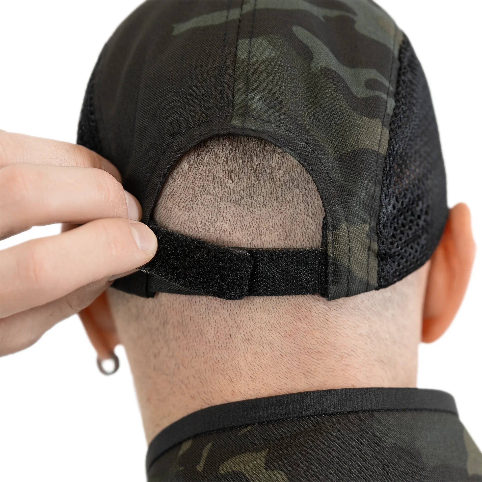 Бейсболка 5Panel Mesh Twill Black Multicam