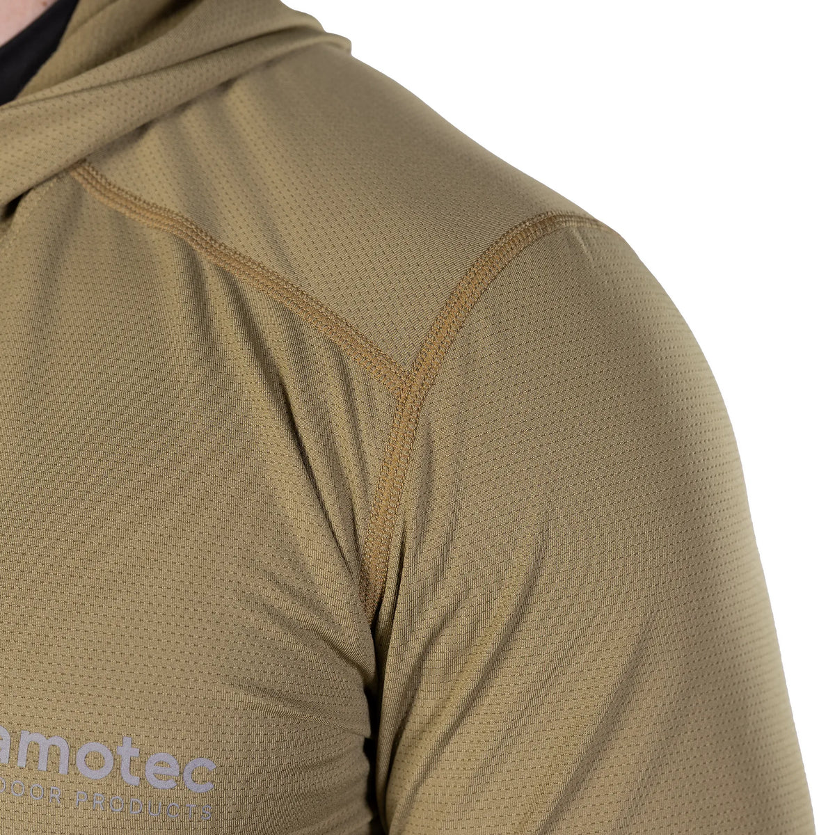 Longsleeve Chiton Hood 2.0 CoolPass ThermoGrid Tan