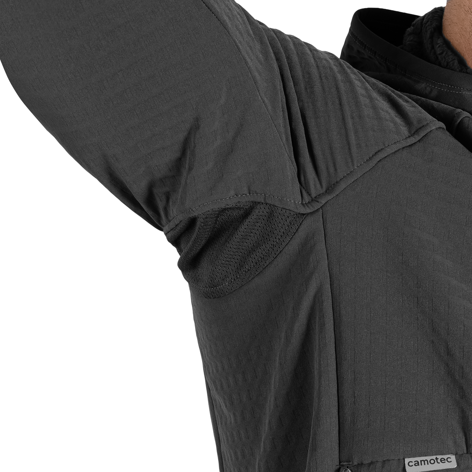 Jacket Plast Hood Gridshell Graphite