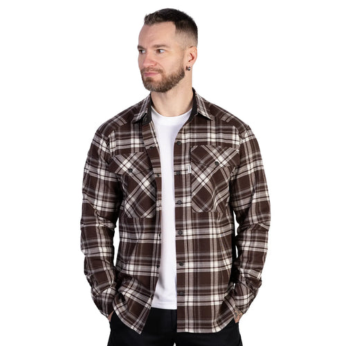 "Bureviy" Shirt Brown/White