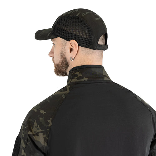Бейсболка 5Panel Mesh Tactic Twill Black Multicam
