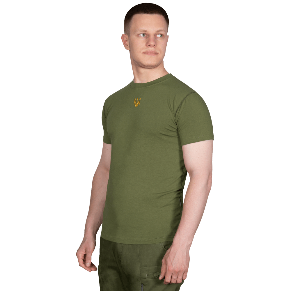 Футболка Modal Зелена (золотий тризуб)