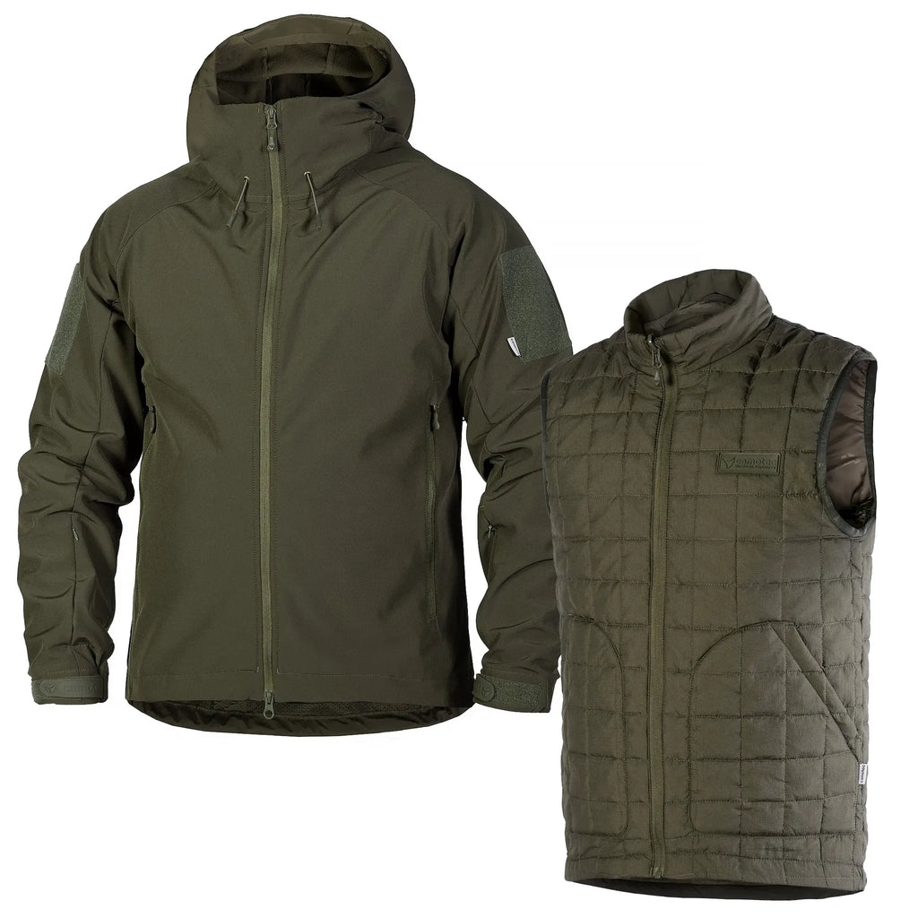 Комплект 2в1 Куртка SoftShell з жилеткою (9421+9649) Олива