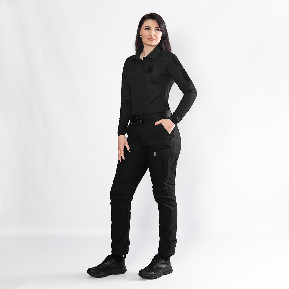 Поло Pani Paladin Long CoolPass Pique LT Чорне