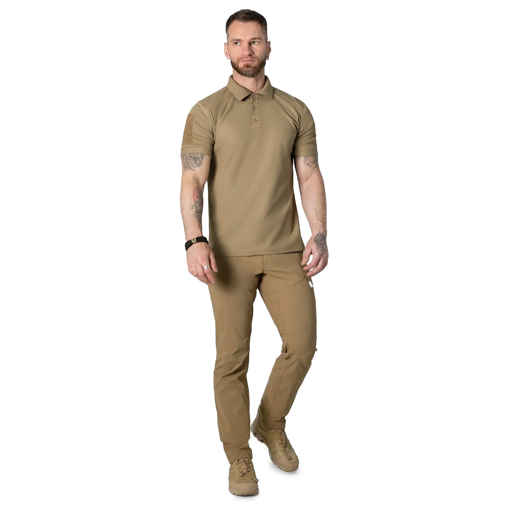 Поло Patrol 2.0 (perf.) CoolPass Pique LT Tan