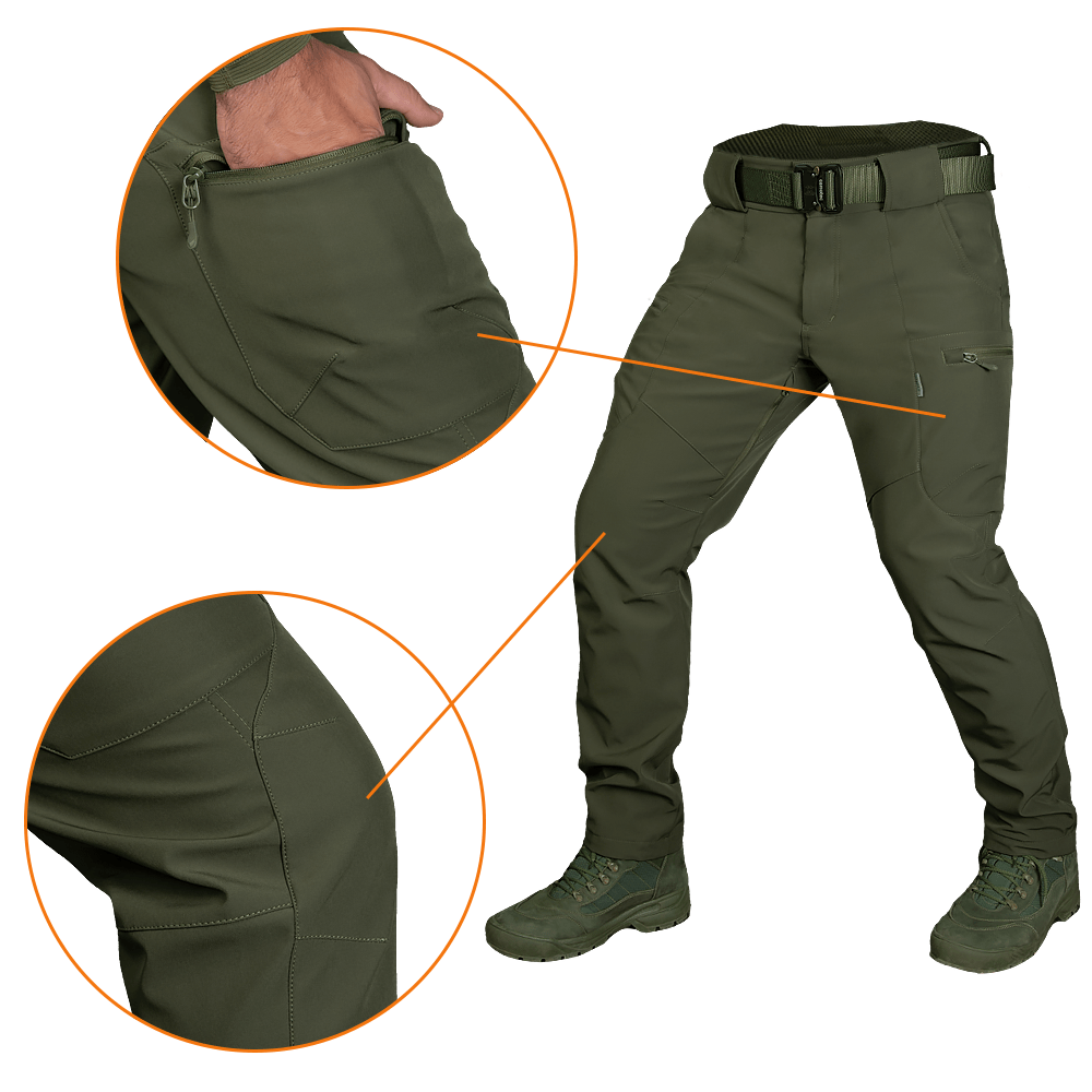Штани SoftShell Vent Mesh Олива