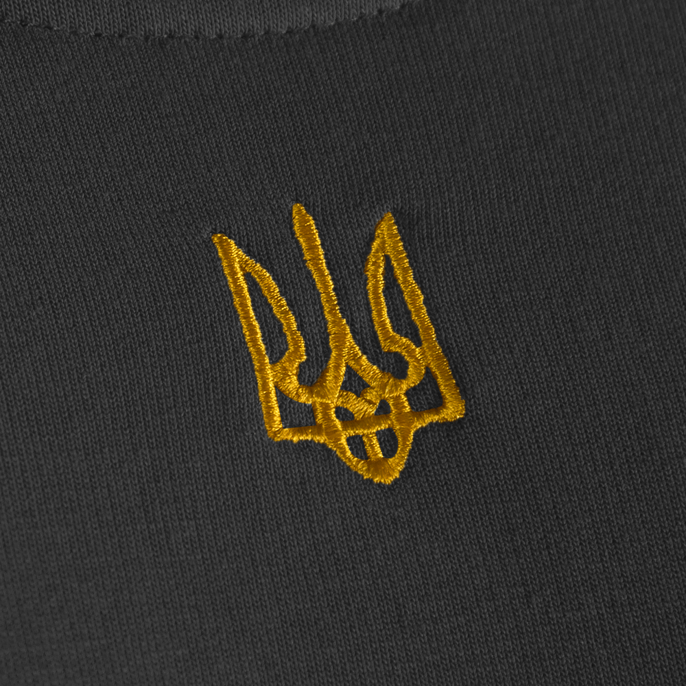 Світшот Basic 2.0 Чорний (золотий тризуб)